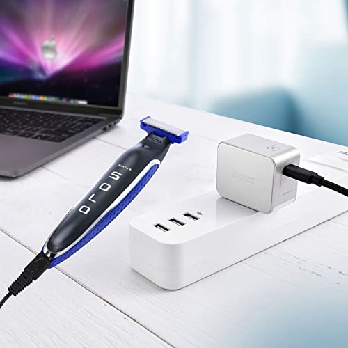 2 Pack Shaver Charger USB Cord for Microtouch Solo Electric Shaver Solo Trimmer Charging Cable 31.5 in with 4 Cleaning Brush