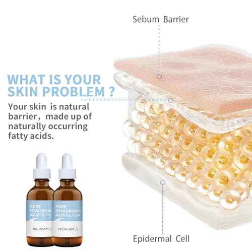 Hyaluronic Acid Serum for Face, Brightening Serum - Even Skin Tone, 100% Pure Anti Aging, Intense Hydration Moisture Non greasy Paraben Free, Water-based Skincare for Face (2 Oz)