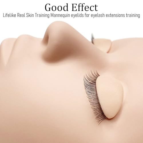 12pcs Silicone Replacement Eyelids for Lash Extension Training