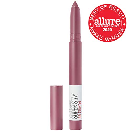 Maybelline Super Stay Ink Crayon Lipstick - Longwear Matte Color, Purple Beige