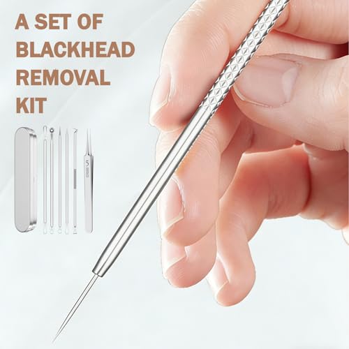 Blackhead Remover Tool Kit 6-Piece Stainless Steel Pimple Extractor