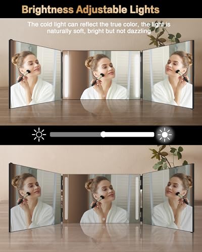 360 Viewing Angle Hair Cutting Mirror with LED Lights