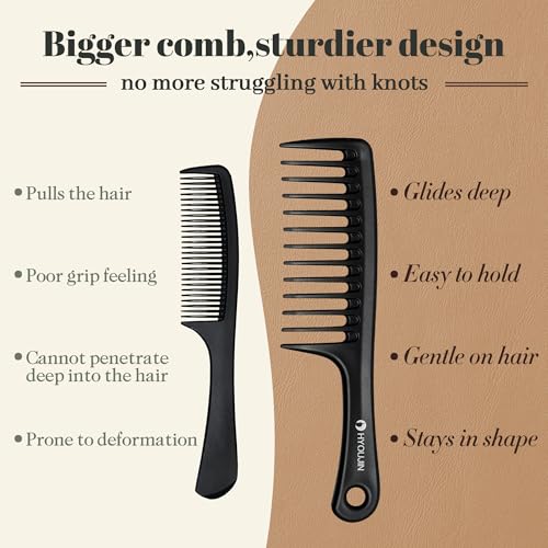 Wide Tooth Comb for Curly & Thick Hair Detangler