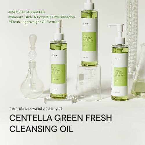 IUNIK Centella Asiatica Cleansing Oil - Pore & Sebum Control Oil Cleanser | Makeup & Sunscreen Remover for Women & Men Dry Oily Sensitive Acne-prone Skin Gentle Face & Body Wash Korean Skincare