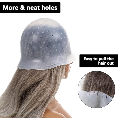 Silicone Highlighting Cap Set with Hook Needle & Color Brushes