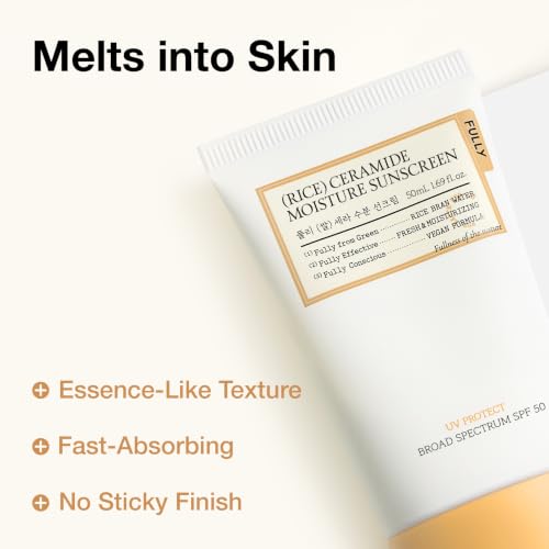 FULLY Rice Ceramide Sunscreen SPF 50 - Hydrating & No White Cast
