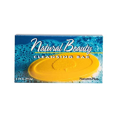 NaturesPlus Natural Beauty Cleansing Bar - 3.5 oz - Cleanse, Soothe & Protect Skin - With Vitamin E, Allantoin, Humectants & Emollients