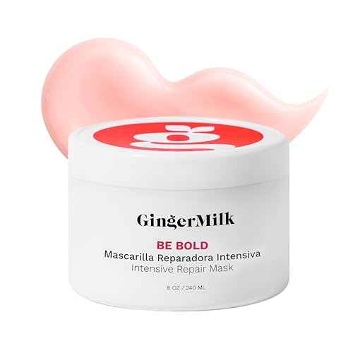 Ginger Milk Natural Care Intensive Repair Hair Mask for Dry/Damaged Hair due to Coloring, Chemical Processes, hot styling tools and dryers | BE BOLD (8 oz.)
