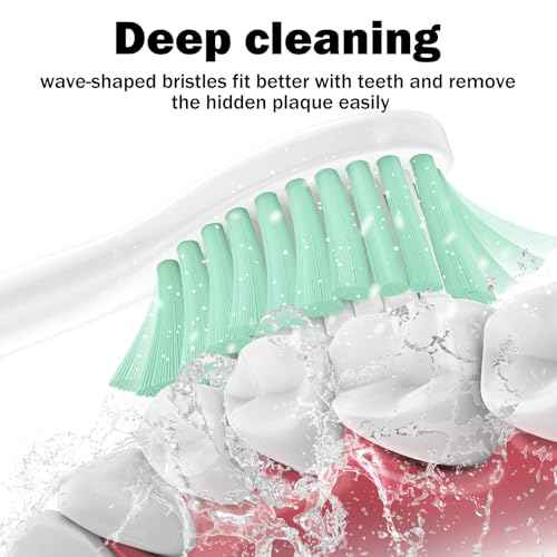 Toothbrush Heads for Philips Sonicare Replacement Brush Heads Medium Soft Dupont Bristles Electric Toothbrush Replacement Heads Fit E-Series Essence Xtreme Elite Advance and CleanCare, 2 Pack, White