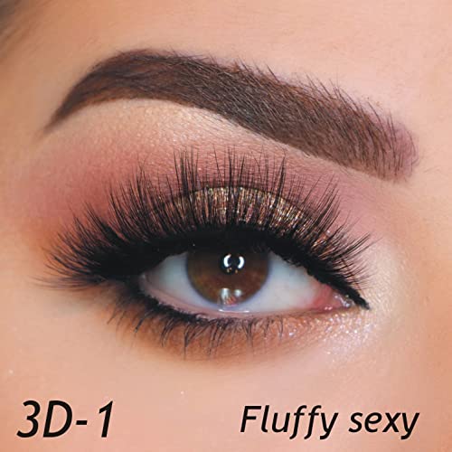 Eliace 3D Faux Mink False Eyelashes - 50 Pairs Wispy Cat Eye
