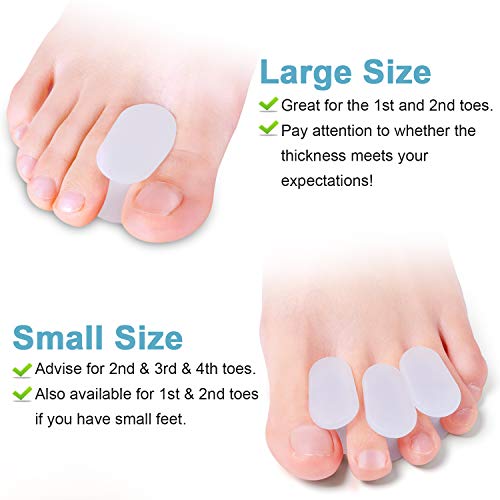 Toe Spacers for Bunions, Gel Orthotics Separators (10 Pack)