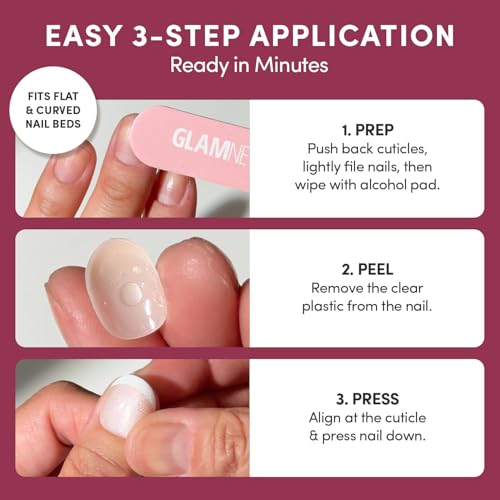 Glamnetic Quick Press Mani - No Glue Extra Short Oval Nails