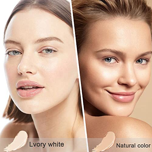 KARNAR 2-Pack Tri-Color Face Concealer Palette with Brush for Under Eye & Face