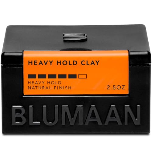 BluMaan Heavy Hold Clay for Men's Thick Hair - 2.5 oz