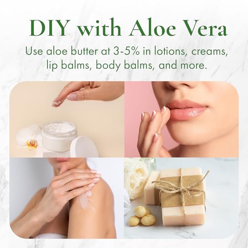 Aloe Vera Butter ?Hydration of Dry Skin Caused By Eczema, Psoriasis, Rosacea, Sun Burn, Wind Burn, and General Chapping 16 Oz
