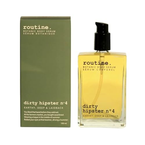 Routine | Dirty Hipster No.4 100ml Botanic Body Serum. Patchouli, Mint, Cocoa & Vetiver. All Natural | Active Botanicals| No Synthetic Fragrance | Multi-Purpose