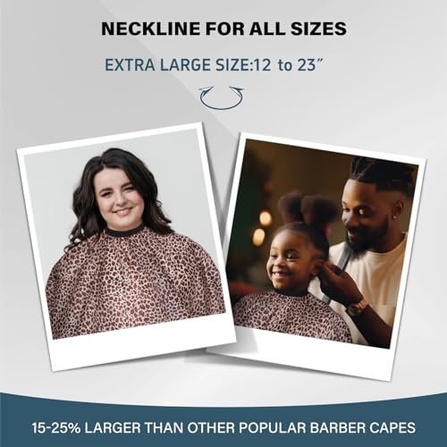 Waterproof Hair Cutting Cape 64" x 56" Adjustable Neckline