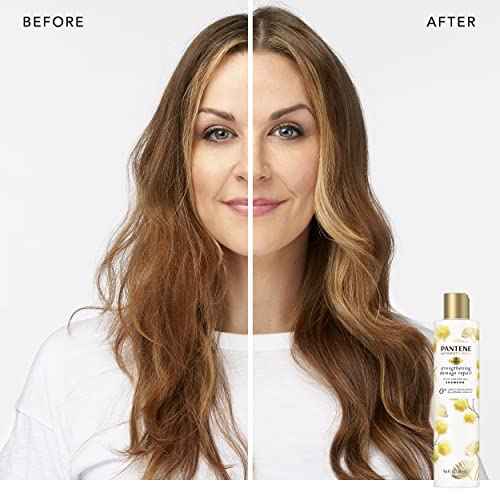 Pantene Sulfate Free Shampoo, Hair Strengthening Anti Frizz Damage Repair Shampoo with Castor Oil, Safe for Color Treated Hair, Nutrient Blends, 9.6 oz