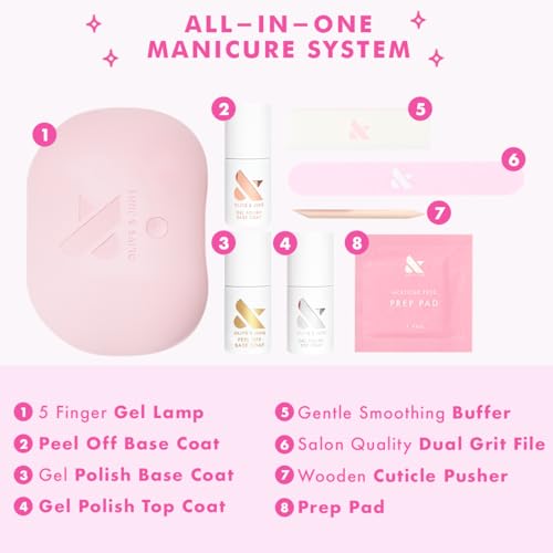 Olive & June Gel Polish Starter Kit with LED Lamp & Manicure Tools