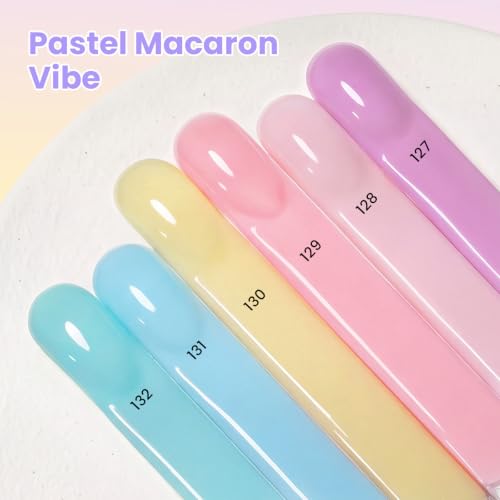 Beetles Pastel Gel Nail Polish Set - D Creme | Macaron Vibe 6 Colors
