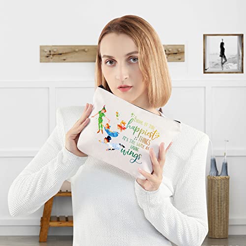 WZMPA Cartoon Movie Cosmetic Bag Fairytale Fans Gift Think Of The Happiest Things It's The Same As Having Wings Makeup Zipper Pouch Bag Cartoon Merchandise (Happiest Things)