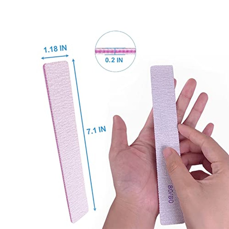 80 Grit Coarse Nail File | Double-Sided Emery Board for Acrylic & Gel