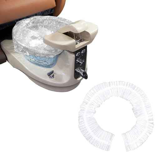 Transparent Pedicure Liners Disposable, Pedicure Bowl Liners with Elastic Band, Unbreakable Pedi Liners Disposable, Fits Most Pedicure Tub, for Pedicure Foot Spa Home Use (25pcs)