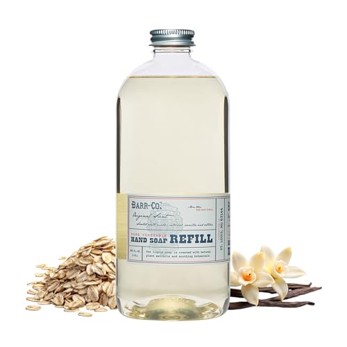 BARR-CO. Liquid Soap Refill ? Natural Hand Soap with Oat, Vanilla & Vetiver ? Vegan, Moisturizing Formula for Bathroom & Kitchen, Original Scent 32fl oz