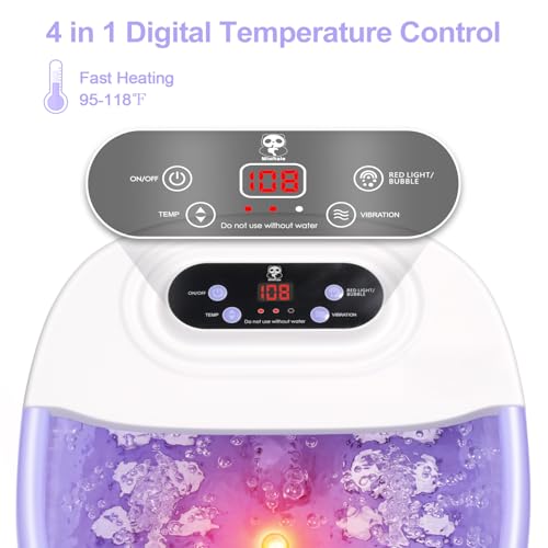 Foot Spa Bath Massager with Heat, Bubbles, and Vibration