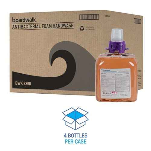 Boardwalk 6162-04-GCE00VL 1250 ml. Foam Antibacterial Handwash Refill - Fruity (4/Carton)