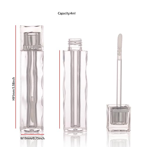 COSIDEA 10PCS 4ML Clear Lip Gloss Tubes with Wand Applicator
