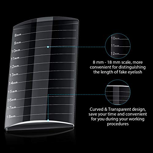 Maitys 2 Pcs Eyelash Crystal Pallet Eyelash Extension Tray Lash Holder Bigger Size Glass Pallet False Lash Tray Strip Adhesive Glue Holder, 4.13 x 2.36 x 0.47 Inch