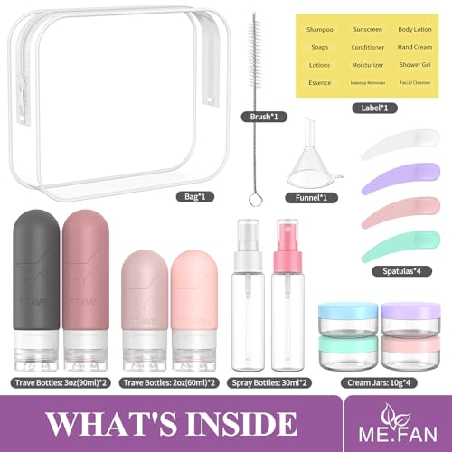 ME.FAN 18-Piece TSA Approved Travel Bottles Set