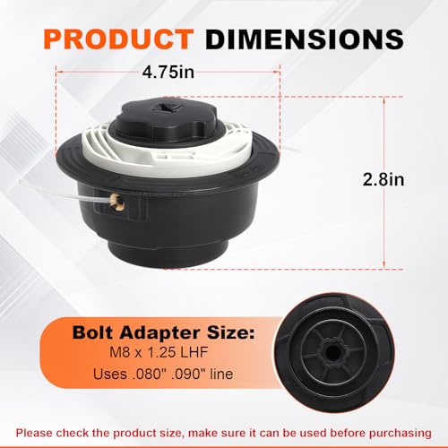 3 Pack C6-2 Trimmer Heads for Stihl FS38 FS40 FS45 FS50 Weed Eater - Bump & Feed Nylon Line