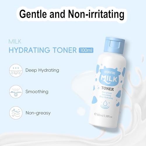 Kids & Teens Milk Skin Care Set - 12 Pieces Gentle Moisturizing Face & Body