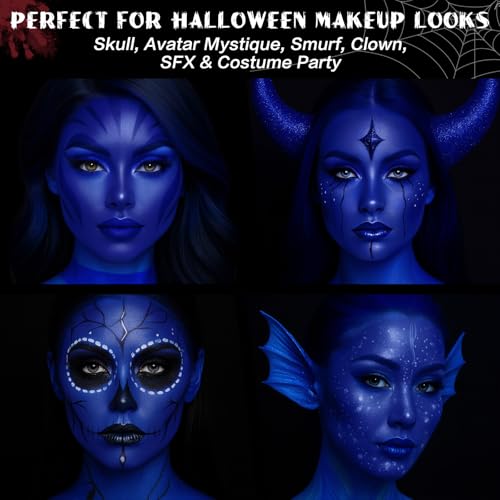 Blue Face Paint Stick - Full Coverage Washable Cream Makeup