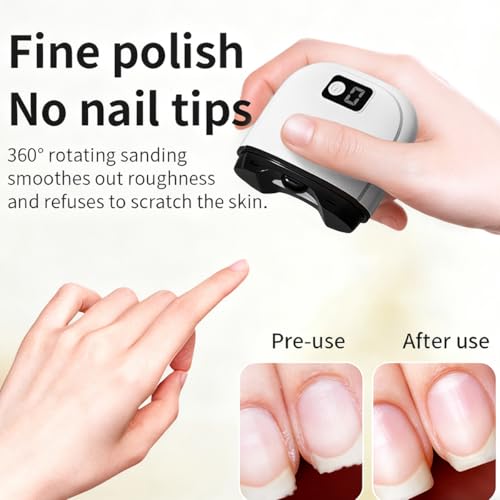 Electric Nail Clipper Set with LED Light - 3-in-1 Trimmer