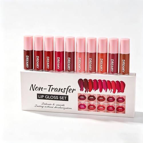 Charm Kiss 10-Piece Matte Liquid Lipstick Set - Waterproof Long Lasting