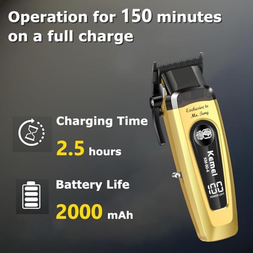 KEMEI 90-4 Professional Cordless Hair Clippers - 11500 RPM