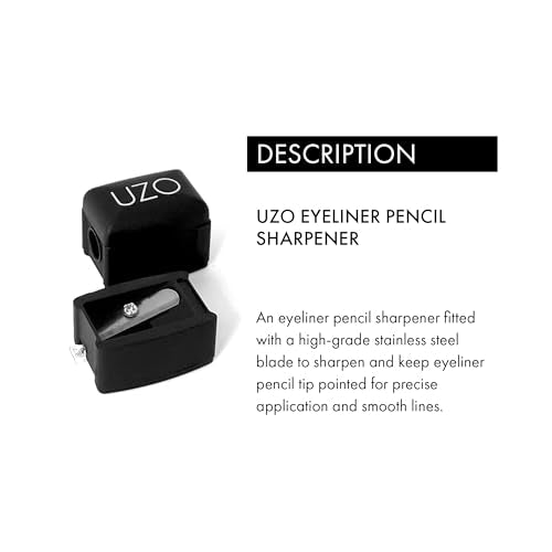 Makeup Pencil Sharpener - Precise Eyeliner, Lip & Brow Sharpener with Stainless Steel Blade