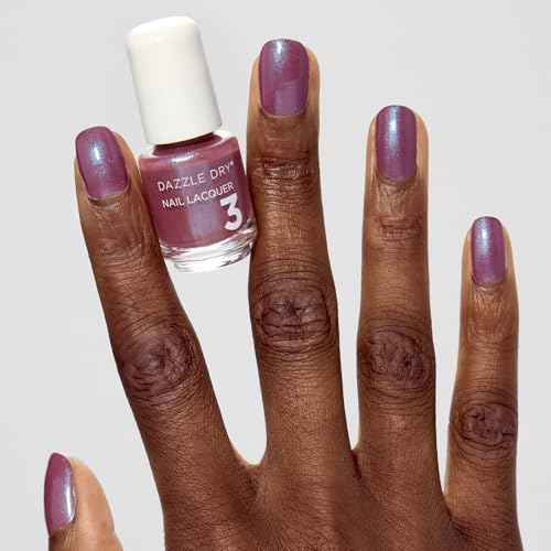 Dazzle Dry Mini Kit 4 Step System - School Spirit - A mauve with a blue shimmer. Full coverage shimmer. (5 Piece Kit / 5 Manicures)