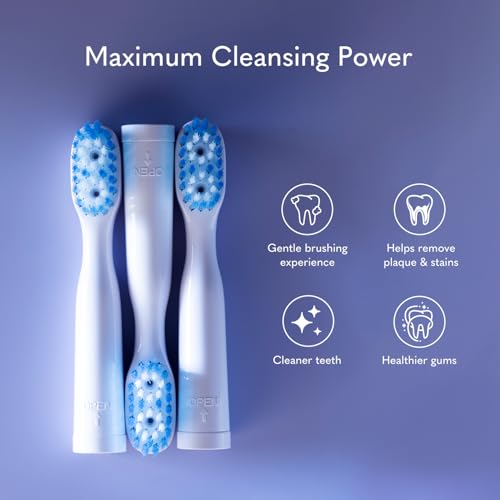 Blue Light Toothbrush Head Replacement 3-Pack for Smile Actives Blue Light Toothbrush