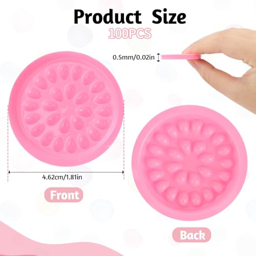 100 Pcs False Eyelash Glue Holders, Lash Trays, Disposable Lash Pads for Eyelash Extensions
