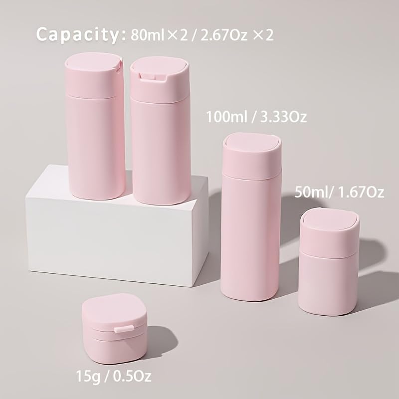 TSA Approved Travel Cream Dispenser Bottles Set - 5pc
