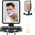 LED Fogless Shower Mirror with Heated Anti-Fog & Digital Clock