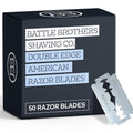 Battle Brothers Made in USA Double Edge Razor Blades 50-Pack - Fits All Safety Razors