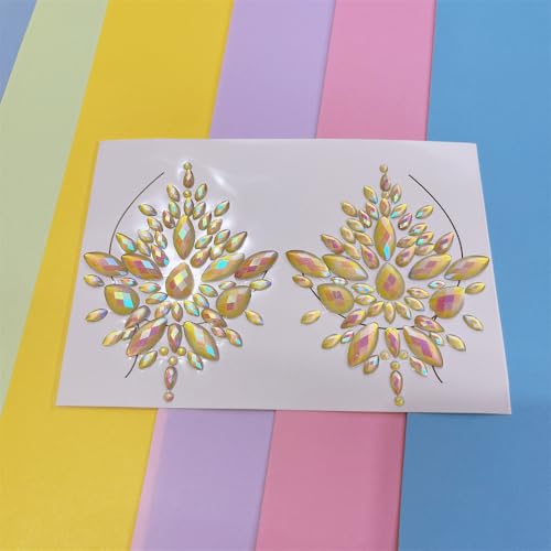 Glow in the Dark Face Gems Sticker | Festival Rave Tattoo