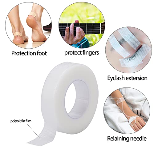 PE Micropore Medical Tape for Lash Extensions, 0.5" x 10 Yards (10 Rolls)