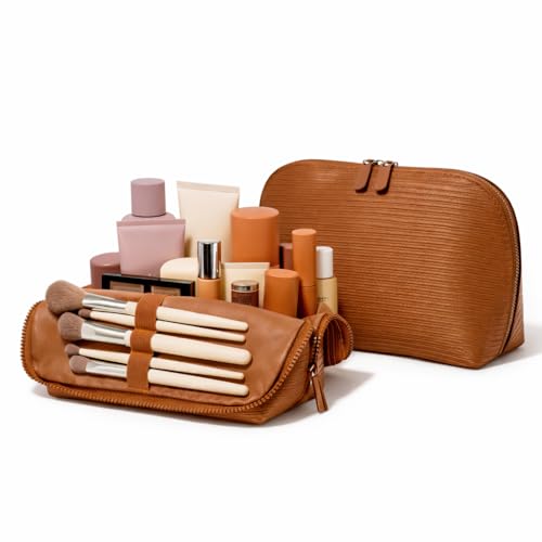 APT 1101 Standing Makeup Bag for Travel - Foldable & Organized