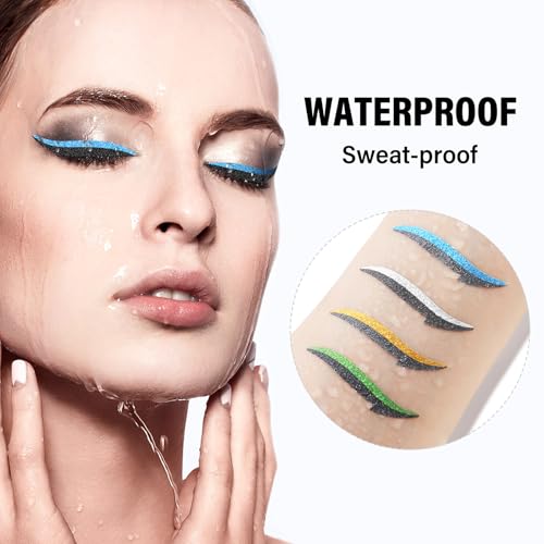 Waterproof Glitter Eyeliner Sticker - Self-Adhesive Eye Makeup Stickers